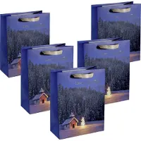 Sigel 5 sacs cadeaux Christmas Chapel Large motif 26,0 x 33,0 cm (5x)