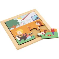 Educo Puzzle En Bois - Puzzle Pour Tout-Petit - Dans Le Jardin - Jeu Montessori