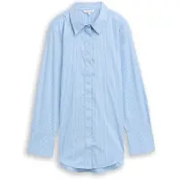 Tom Tailor Chemisier bleu clair / blanc