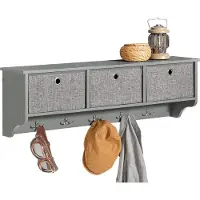 SoBuy Portemanteau Mural Étagère 3 Tiroirs Meuble Entrée