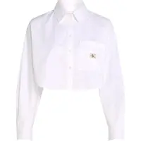 Calvin Klein J20j225078 Crop Long Sleeve Shirt Blanc M Femme