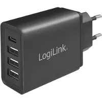 Logilink LogiLinkPA0221 Fiche d'adaptateur USB avec 4 ports USB, noir