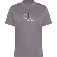 Calvin Klein Jeans Sequin Short Sleeve T-shirt Violet L Femme