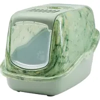 Savic Maison de toilette Nestor Marble pour chat - vert marbré / vert