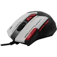 Baracuda Souris de jeu MANTA, 8D, 12800 ppp, blanche (BGM-042)