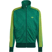 Adidas Originals Veste de survêtement 'Firebird' jaune / émeraude / vert foncé