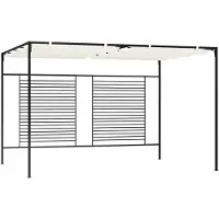 Syfax Belvédère avec auvent rétractable 3x4x2,3 m Crème 180 g/m²