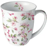 Ambiente Mug En Porcelaine Fine Fleurs De Cerisier  0,4 Litre