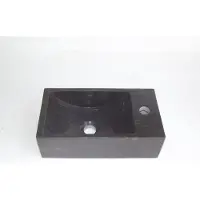 Plieger Stone Fontein mit Kranloch rechts 40x22 cm Anthrazit (KE402bs-R) (220 mm, 400 mm)