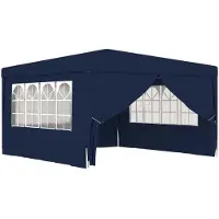 Syfax Tente de réception avec parois latérales 4x4 m Bleu 90 g/m²