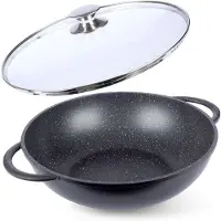 Orion Poêle à frire WOK 32 cm avec revêtement en granit Casserole GRANDE