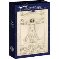 Blue Bird Puzzle Leonard De Vinci - The Vitruvian Man, 1490 - 1000 pièces