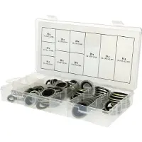 Ks Tools Werkzeuge-Maschinen GmbH Sortiment Verbund-Dichtringe, Ø 6-24mm, 150-tlg (970.0760)