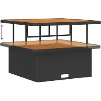 vidaXL Ensemble de canapés de jardin avec coussins, 11 pièces, noir et crème