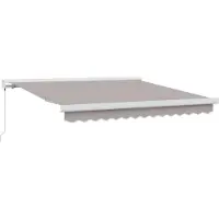 vidaXL Store rétractable gris clair 300 x 250 cm Tissu et métal