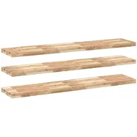 vidaXL Étagères flottantes 3 pcs 140x30x4 cm acacia massif non traité