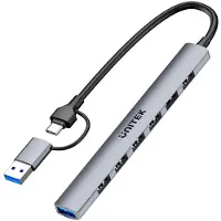 UNITEK HUB USB-A/C 7 EN 1 PORTS USB-A 5 Gbit/s