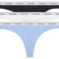 Calvin Klein Underwear String bleu clair / noir / blanc