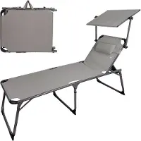 Aktive Chaise Longue Pliante Avec Et Coussin Parasol