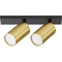 Maytoni Focus S plafonnier, lampe de plafond 2x GU10 6x44cm noir / or mat (GU10)