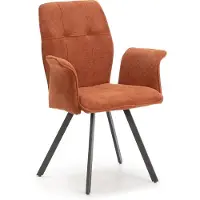 CALICOSY - Lot de 2 fauteuils en tissu avec pieds en métal noir L62 cm - MERY