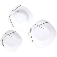 Orion Élégant service en porcelaine de 16 pièces pour 6 personnes