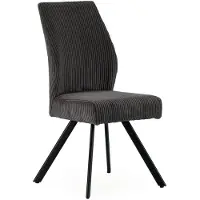 CALICOSY - Lot de 2 chaises avec pieds en métal noir L50 cm - MAURA