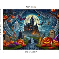 Wooden City Puzzle en bois Château d'Halloween 1010 pièces