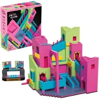 Mattel Mega Squid Game Action Figure Building Toy The Staircase avec 1707 pi ces Motion et silhouette positive pour les collectionneurs