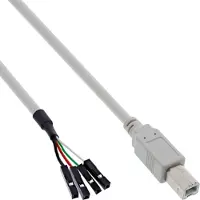 InLine 33440D Câble de raccordement USB 2.0, prise B sur prise poteau, 0,4m