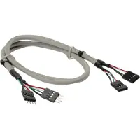 InLine 33440J Rallonge USB 2.0, interne, 2x 4pins mâle à mâle femelle, 0,6m, bulk