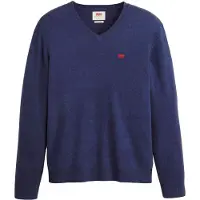 Levi's pour homme. A8618-0004 Pull Housemark navy (M), Casuel, Laine, Manche longue, Marine