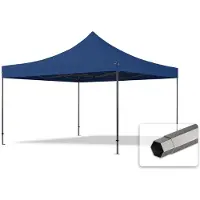 TOOLPORT 4x4 m Tonnelle pliante Acier, PES 750, bleu foncé