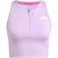 Adidas Adizero Running Gel Pocket Crop Sports Top Violet 2XL Femme