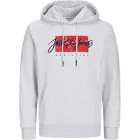 Jack & Jones Sweat Gris Chiné Imprimé Avec Capuche Tiley Coton Mélangé Regular Homme Jack & Jones