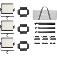 Godox LP400R K3 Black Litemons RGB LED Light Panel 3 light kit, Lumière continue, Noir