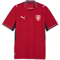 Puma Maillot 'Tschechien 2026' rouge cerise / noir / blanc