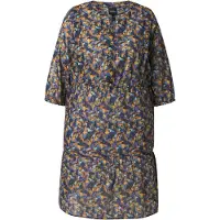 Ulla Popken Robe bleu clair / bleu foncé / ocre
