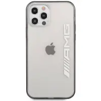 Mercedes-Benz iPhone 12/12 Pro 6.1' Mettalic Black Edges Étui (Apple iPhone 12, Apple iPhone 12 Pro), Coque pour téléphone portable, Transparent, Noir