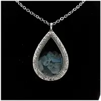 Bijoux Pierres et Minéraux. Collier Aigue-Marine brut. Modèle goutte.