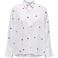 ONLY Chemisier 'ONLNew Lina' rouge / blanc