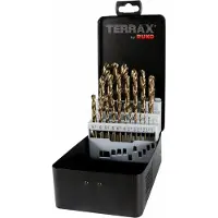 Terrax Din 338 Type N Hss-co 5 Ground Drill Set 25 Pieces Multicolore