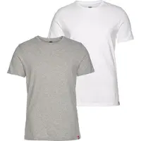Levi's T-Shirt 'Slim Crewneck Tee - 2 Pack' gris chiné / blanc