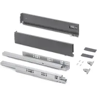 Emuca Vertex Outer Drawer 40kg 93x450 Mm Argenté