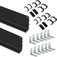 Emuca Kit Gola à profil central pour meubles de cuisine, Anodisé mat