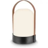 Briloner Lampe de table LED sans fil 24cm 1W 90lm 3000K blanc chaud dimmable anthracite - Lampe rechargeable salon jardin balcon