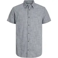 Jack & Jones Structure Short Sleeve Shirt Gris S Homme