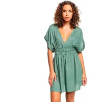 Roxy Funny Memo Short Sleeve Dress Gris M Femme