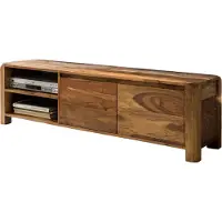 Wohnling Buffet BOHA bois massif de Sheesham Commode 140 cm Tableau TV