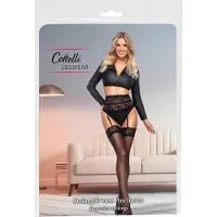 Cottelli - Bas soyeux (noir) - M